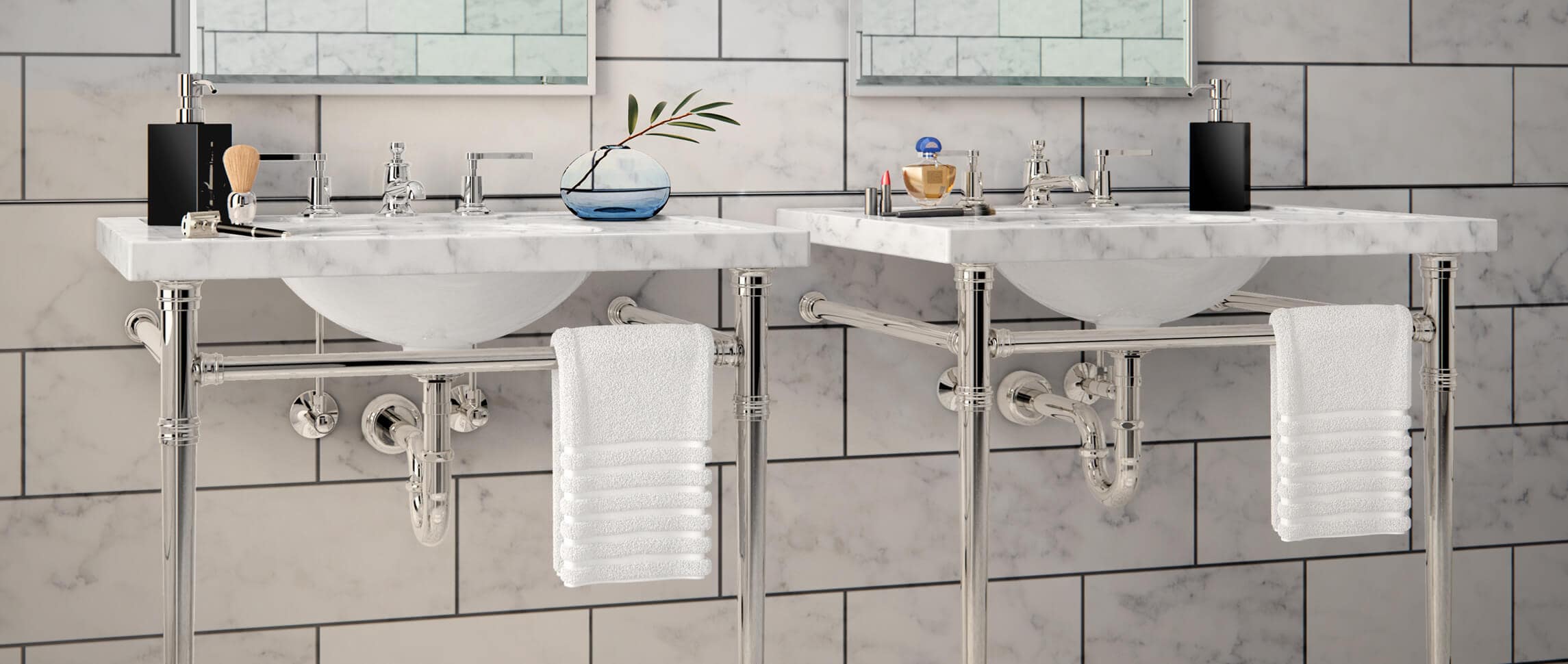 Custom Sink Leg Solutions Palmer Industries Es Style Featuring Tapered Chrome Vanity Legs